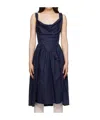Vivienne Westwood Navy Sunday Midi Dress In Black