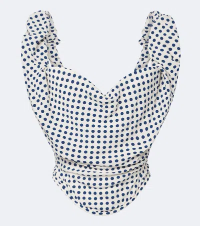 Vivienne Westwood Sunday Polka-dot Bustier Top In White