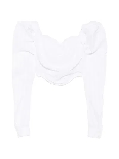 Vivienne Westwood Sunday Puff-sleeve Corset Top In White
