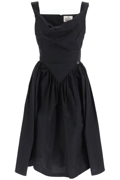 Vivienne Westwood Sunday Sleeveless Midi Dress In Black
