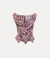Vivienne Westwood Sunday Top Printed Check Red 44 Women In Red
