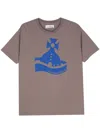 Vivienne Westwood Crewneck T-shirt Graphic Print In Grau