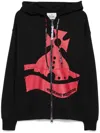 Vivienne Westwood Sunken Orb Zip Hoodie Cotton Black Xs Men In Black