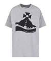 Vivienne Westwood Signature Sunken Orb Logo-print T-shirt In Gray