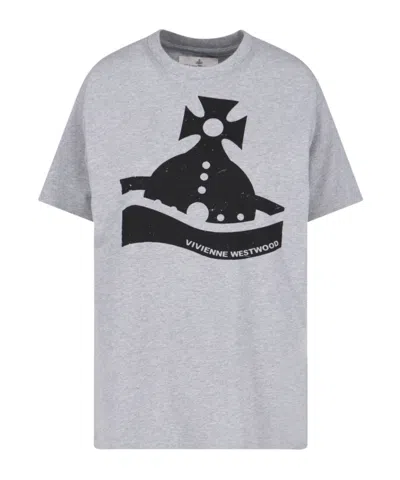 VIVIENNE WESTWOOD VIVIENNE WESTWOOD SUNKEN ORB PRINTED CREWNECK T-SHIRT