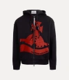 Vivienne Westwood Sunken Orb Zip Hoodie Cotton Black Xs Men In Black