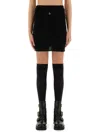 Vivienne Westwood Structured Mini Skirt Buckle Detail In Black