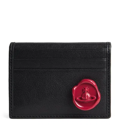 Vivienne Westwood Supple Leather Card Holder In Black