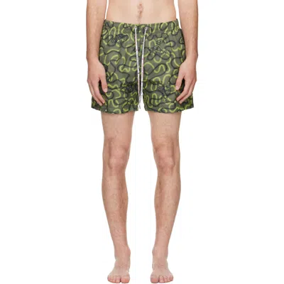 Vivienne Westwood Classic Boxer Swim Trunks In Green