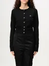 Vivienne Westwood Orb-embroidered Cropped Cardigan In Schwarz