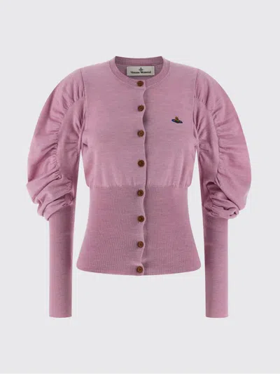 VIVIENNE WESTWOOD SWEATER VIVIENNE WESTWOOD WOMAN COLOR PINK,H61180010