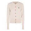 Vivienne Westwood Off-white Bea Ribbed-knit Cardigan In Neutral