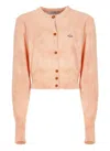 Vivienne Westwood Bea Cropped Cardigan With Signature Embroidery In Orange