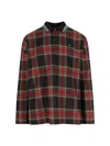 Vivienne Westwood Crewneck Sweater With Plaid Pattern And Button Detail In Brown