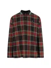 Vivienne Westwood Crewneck Sweater With Plaid Pattern And Button Detail In Brown