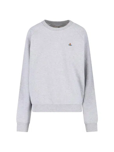 Vivienne Westwood Knit Crew Neck Sweatshirt In Gray