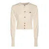 Vivienne Westwood Off-white Bea Cropped Cardigan In Orange