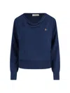 Vivienne Westwood Orb Cotton And Cashmere Sweater In Blue