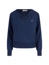 Vivienne Westwood Cotton And Cashmere Blend Sweater In Blue