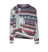 Vivienne Westwood Broken Fair Isle Jumper Linen Wool Blend M/l Unisex In Multi