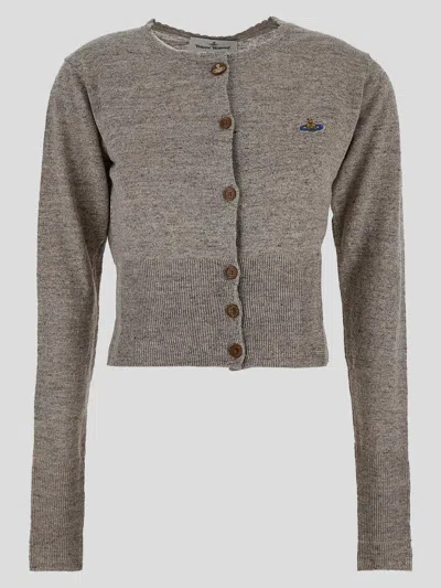 Vivienne Westwood Sweaters In Beige Tweed