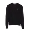 Vivienne Westwood Raglan Sleeve Black Sweatshirt With Embroidered Detail In Black