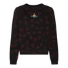 Vivienne Westwood Black And Red Cotton Sweatshirt In Black