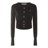 Vivienne Westwood Orb-embroidered Cropped Cardigan In Black