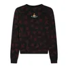 Vivienne Westwood Oversize Crew Neck Sweatshirt With Graphic Print In Black Red