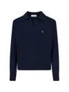 Vivienne Westwood Crewneck Sweater Long Sleeves Ribbed Trims In Blue