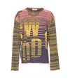 Vivienne Westwood Mens Multi Patterned Long-sleeves Knitted Jumper In Black