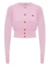 Vivienne Westwood Bea Orb-embellished Button Cardigan In Pink