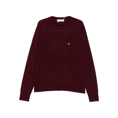 Vivienne Westwood Orb-embellished Crew-neck Sweater In Red