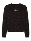 Vivienne Westwood Black And Red Cotton Sweatshirt In Black