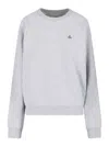 Vivienne Westwood Relaxed Fit Long-sleeve Cotton Sweatshirt With Embroidered Logo In Gray