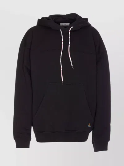 Vivienne Westwood Sweatshirt Hooded Pouch Pocket In Black