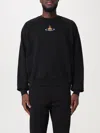 Vivienne Westwood Mens Black Logo-embroidered Relaxed-fit Cotton-jersey Sweatshirt In Black