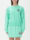 Vivienne Westwood Orb-embroidered Cotton Sweatshirt In Green