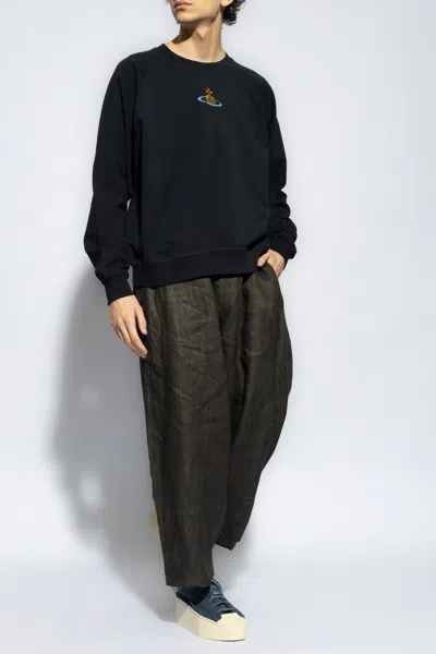 Vivienne Westwood Sweatshirt With Logo In Navy Blue