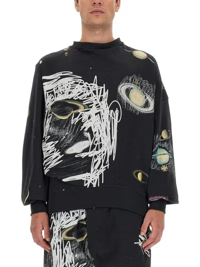 Vivienne Westwood Planets-print Pullover Sweatshirt In Multicolour