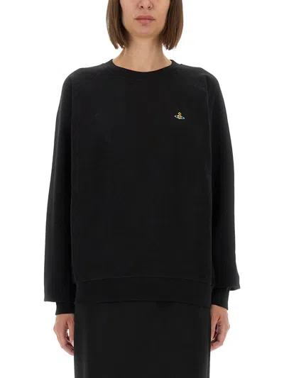Vivienne Westwood Sweatshirt With Raglan Sleeves Unisex In Black