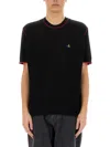 Vivienne Westwood "alex" T-shirt Contrast Trim In Black