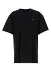 Vivienne Westwood Organic Cotton T-shirt With Signature Orb Logo In Black