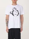 Vivienne Westwood White Crewneck T-shirt With Maxi Orb Logo Print On The Front In Weiss
