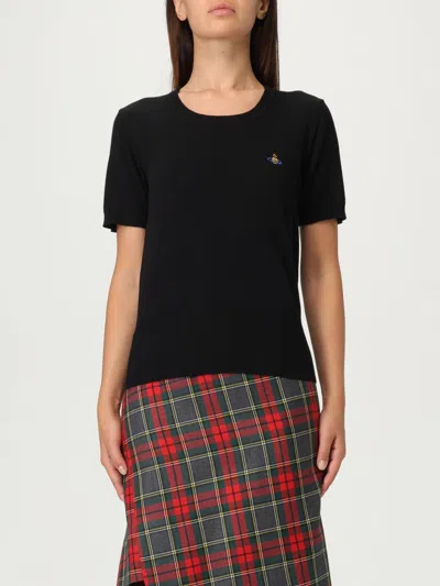VIVIENNE WESTWOOD T-SHIRT VIVIENNE WESTWOOD WOMAN COLOR BLACK,H20650002