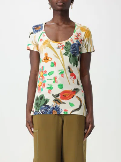 Vivienne Westwood T-shirt E Polo Folklore Flower In Multicolor