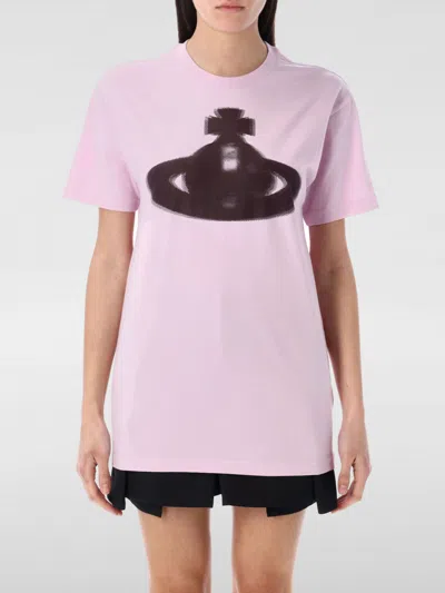 VIVIENNE WESTWOOD T-SHIRT VIVIENNE WESTWOOD WOMAN COLOR PINK,G63062010
