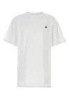 Vivienne Westwood White Crewneck T-shirt With Orb Logo Detail On The Front In Cotton Woman In White