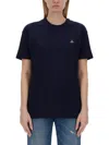 Vivienne Westwood T-shirt With Orb Embroidery Unisex In Blue