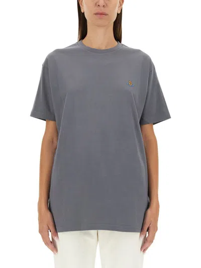 Vivienne Westwood T-shirt With Logo Unisex In Grey